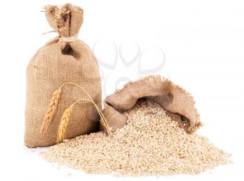Bags with pearl barley