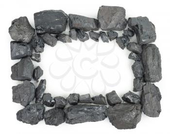A frame of coal pieces