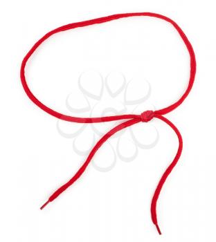 Frame a red shoelace