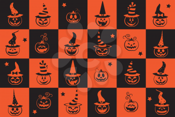 Halloween seamless pattern. Wrapping paper for gifts, packages