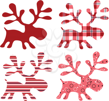 Deer isolated for design, prints, labels, invitations. Christmas