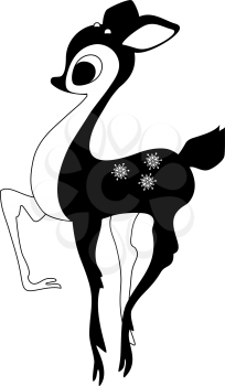 fawn. Little deer. Elegant card template