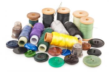Spool of thread with buttons