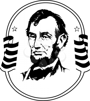 Royalty Free Clipart Image of Abraham Lincoln