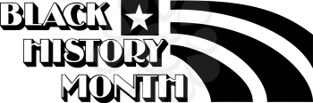 Royalty Free Clipart Image of a Black History Month Banner