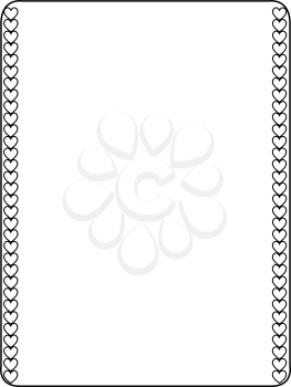 Royalty Free Clipart Image of a Page With Heart Borders