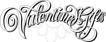 Royalty Free Clipart Image of the Words Valentines Gifts