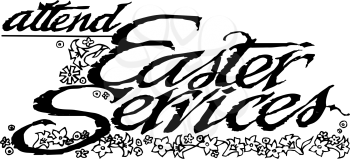 Royalty Free Clipart Image of an Easter Ad