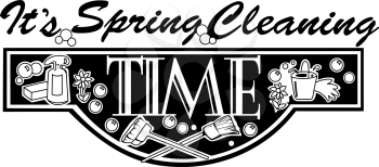 Royalty Free Clipart Image of a Spring Cleaning Ad