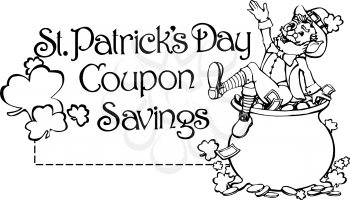Royalty Free Clipart Image of a Saint Patrick's Day Sale Promo