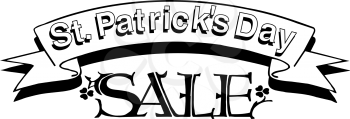 Royalty Free Clipart Image of a St. Patrick's Day Sale Ad