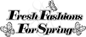Royalty Free Clipart Image of a Spring Fashion Banner