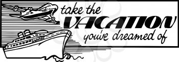 Royalty Free Clipart Image of a Travel Banner