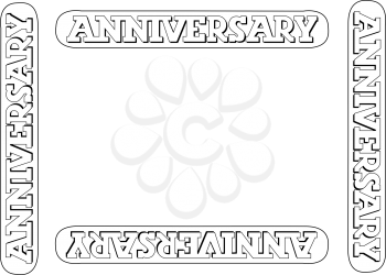 Royalty Free Clipart Image of an Anniversary Border