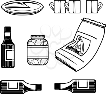 Royalty Free Clipart Image of Picnic Items