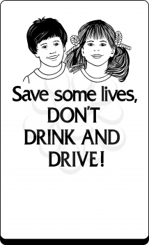 Royalty Free Clipart Image of an Anti Drink and Drive Promo