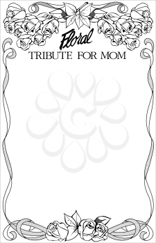 Royalty Free Clipart Image of a Tribute for Mom Promo