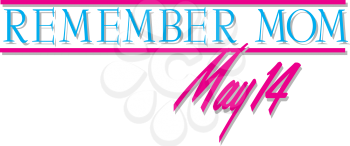 Royalty Free Clipart Image of a Mother's Day Banner