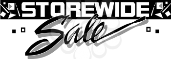 Royalty Free Clipart Image of a Storewide Sale Banner