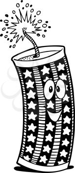 Royalty Free Clipart Image of a Firecracker
