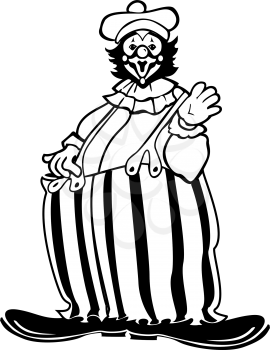 Royalty Free Clipart Image of a Fat Clown