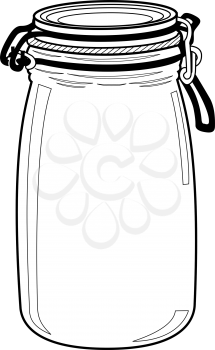 Royalty Free Clipart Image of a Mason Jar