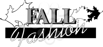 Royalty Free Clipart Image of a Fall Fashion Header