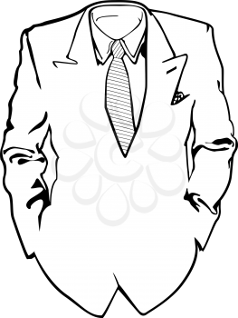 Royalty Free Clipart Image of a Man's Suit Jacket