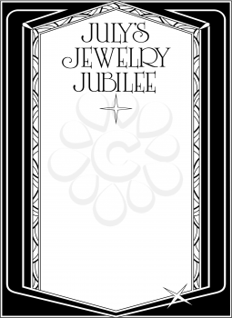 Royalty Free Clipart Image of a Jewellery Store Flyer