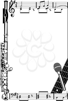 Royalty Free Clipart Image of a Music Border