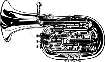 Royalty Free Clipart Image of a Tuba