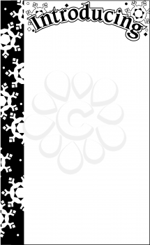 Royalty Free Clipart Image of a Snowflake Frame