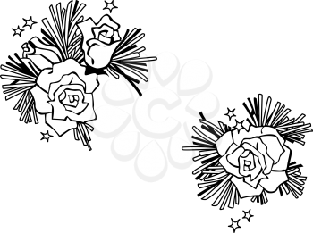 Royalty Free Clipart Image of Floral Decorations