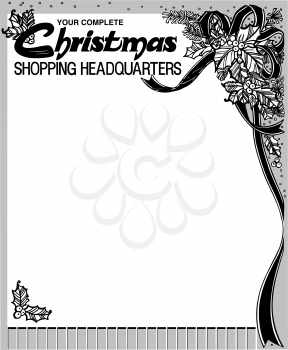 Royalty Free Clipart Image of a Christmas Shopping Promo
