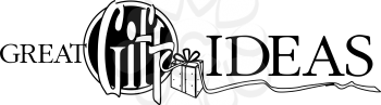 Royalty Free Clipart Image of a Great Gift Idea Header