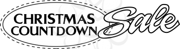 Royalty Free Clipart Image of a Christmas Countdown Sale