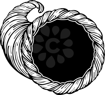 Royalty Free Clipart Image of an Empty Cornucopia