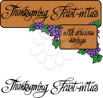 Royalty Free Clipart Image of a Thanksgiving Promo