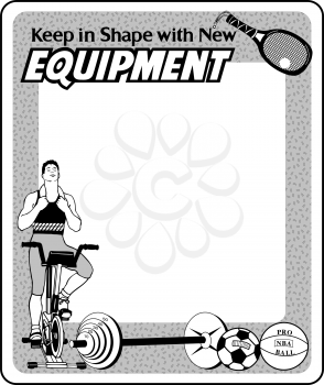 Royalty Free Clipart Image of a Sport Ad Starter