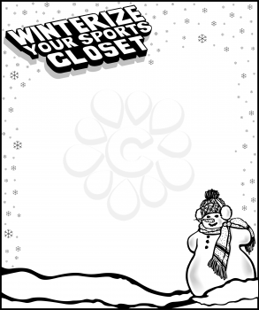 Royalty Free Clipart Image of a Winter Ad Starter
