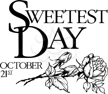 Royalty Free Clipart Image of the Sweetest Day