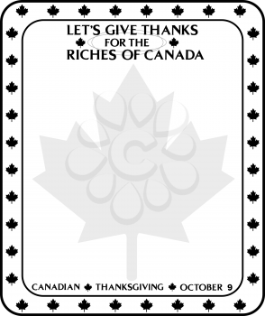 Royalty Free Clipart Image of a Canadian Promo