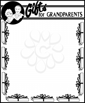 Royalty Free Clipart Image of a Grandparents Day Ad Starter