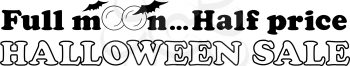 Royalty Free Clipart Image of a Halloween Sale Header