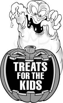 Royalty Free Clipart Image of a Halloween Promo