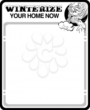 Royalty Free Clipart Image of a Promo for Winterizing Homes