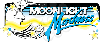 Royalty Free Clipart Image of a Moonlight Madness Header