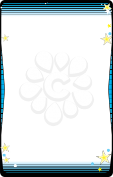Royalty Free Clipart Image of a Star Frame