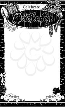 Royalty Free Clipart Image of an Oktoberfest Frame