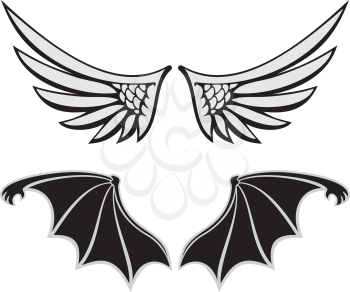 Royalty Free Clipart Image of Wings